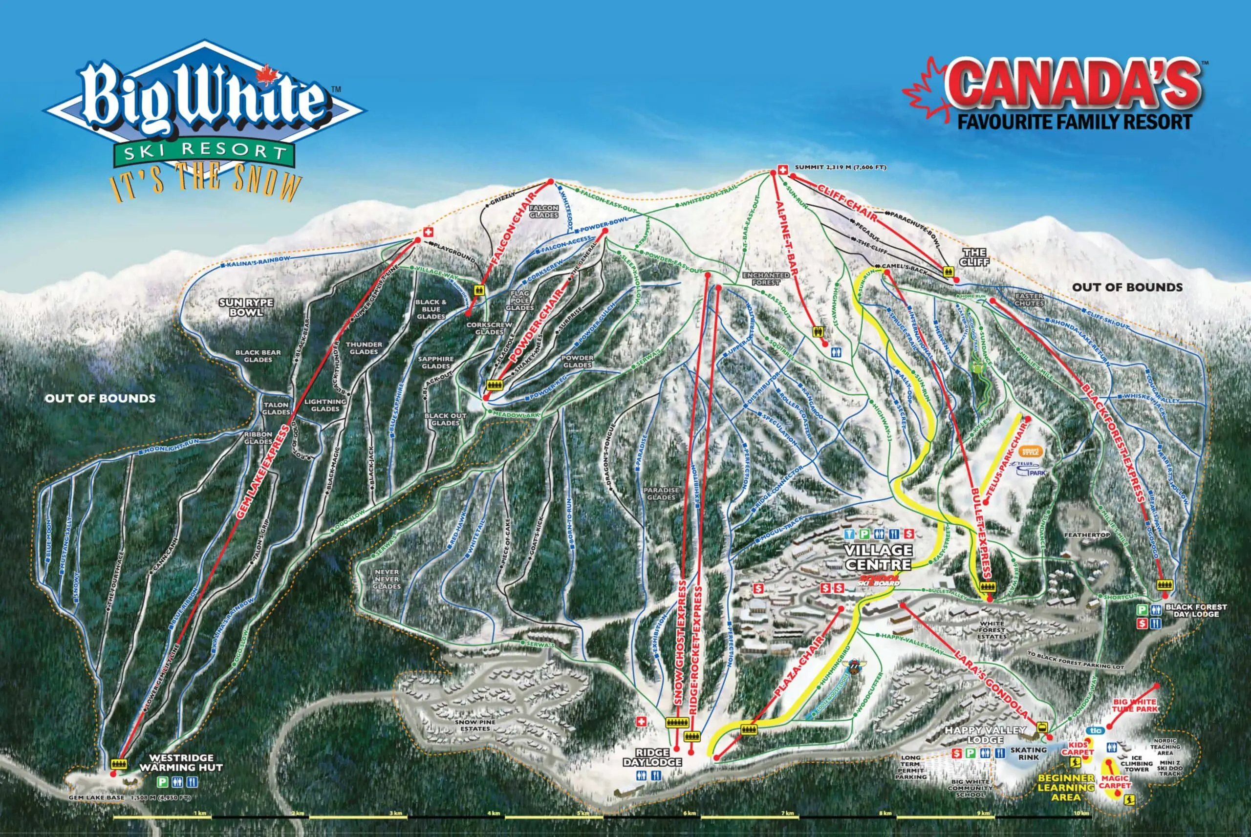 Big White Ski Trail Map 2018 scaled