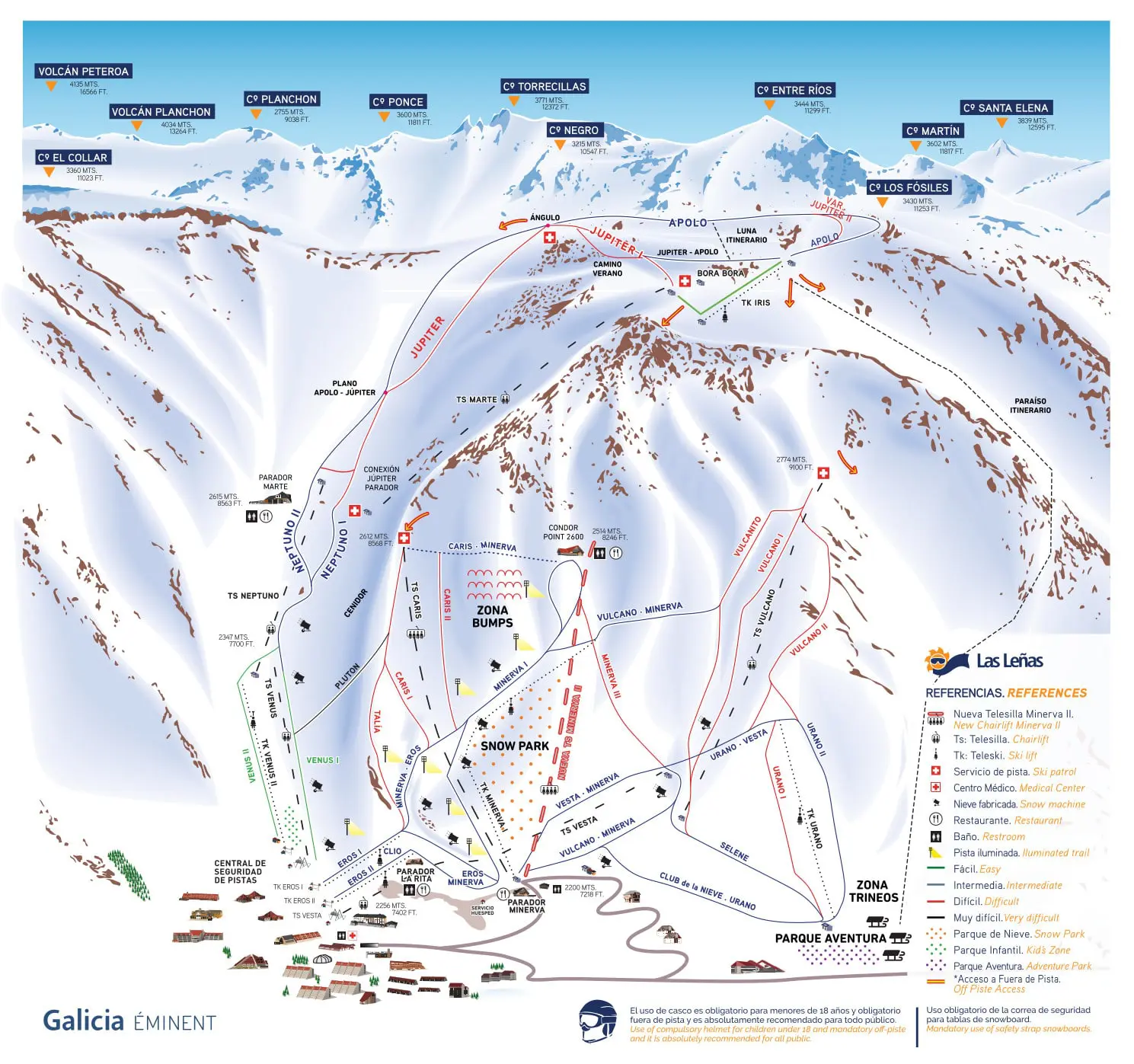 Las Lenas Ski Trail Map 2019