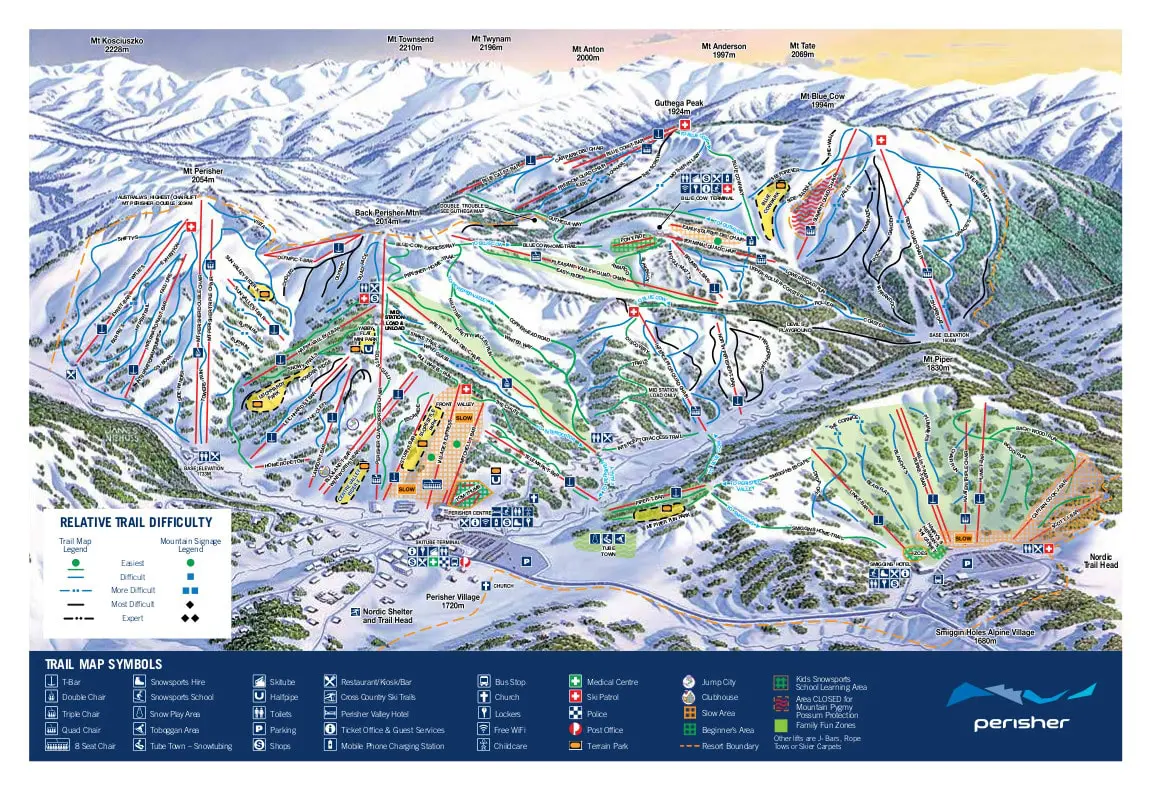Perisher Ski Trail Map 2018