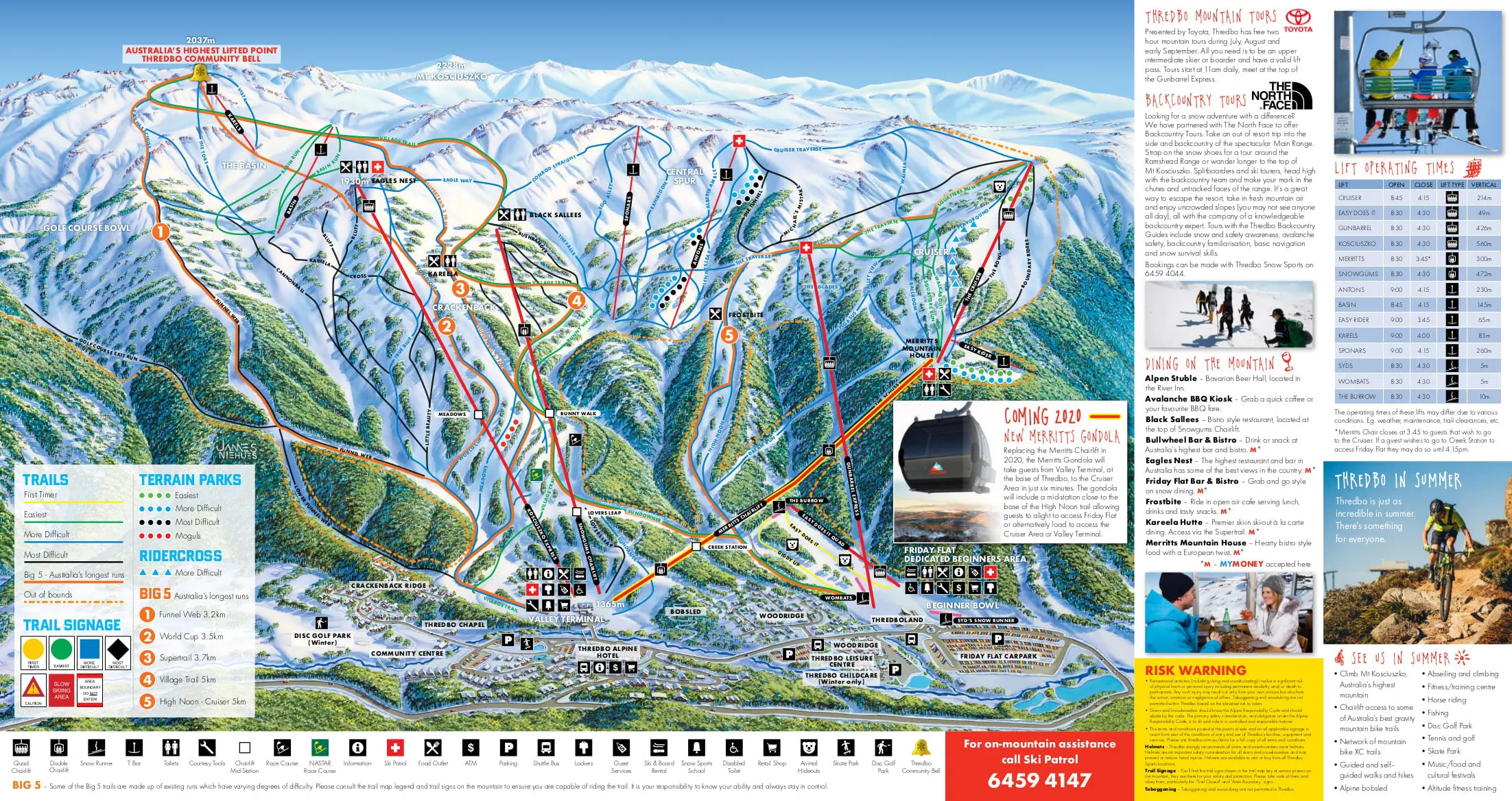 Thredbo Ski Trail Map 2019