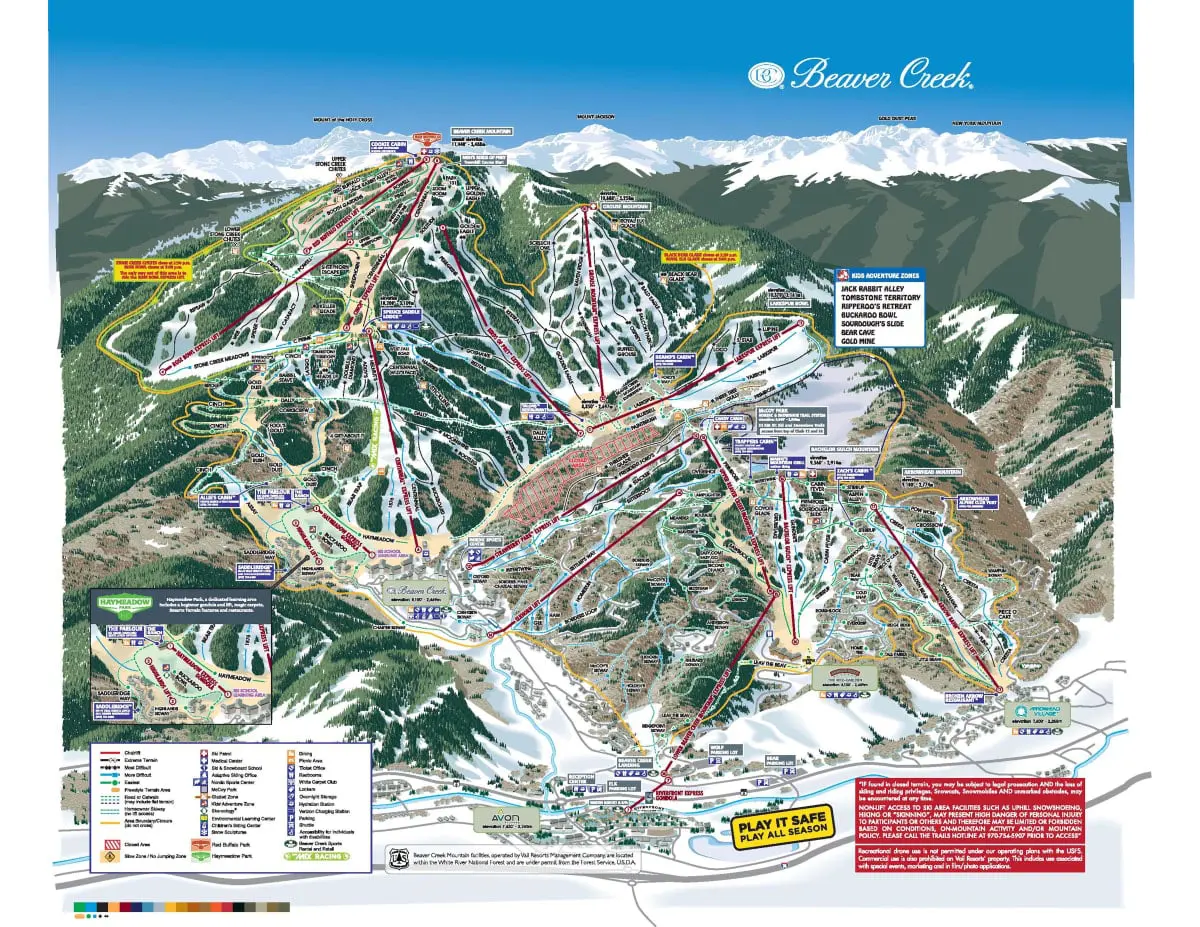 Beaver Creek Ski Trail Map 2019
