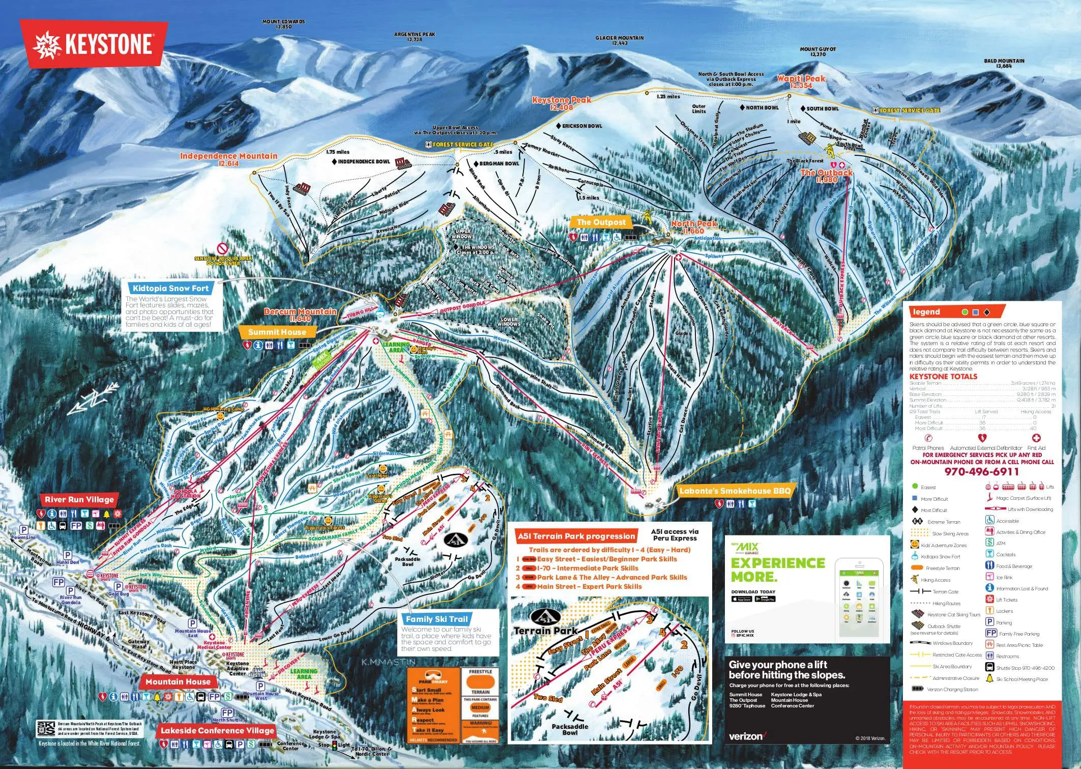 Keystone Ski Trail Map 2019
