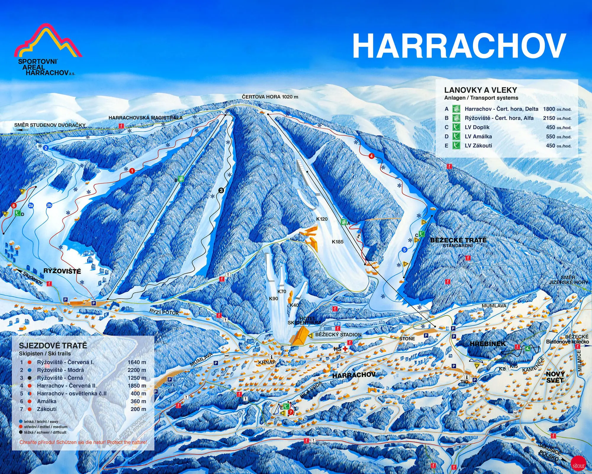 Harrachov Ski Trail Map 2019
