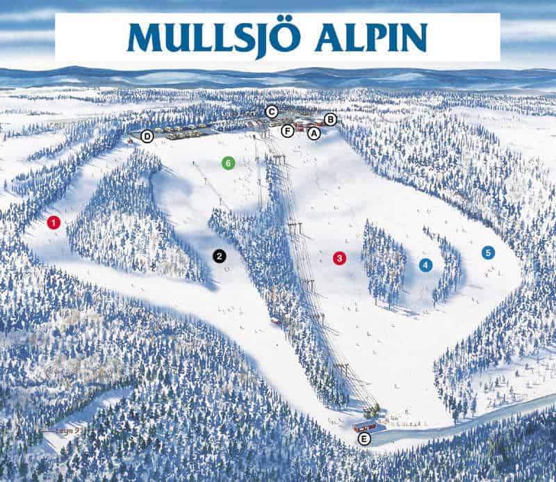 Sverige Mullsjö Pistekort