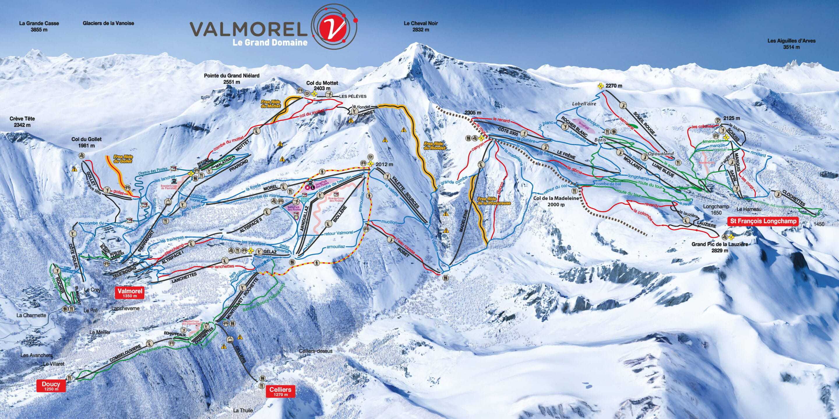 Frankrig - Valmorel Pistekort