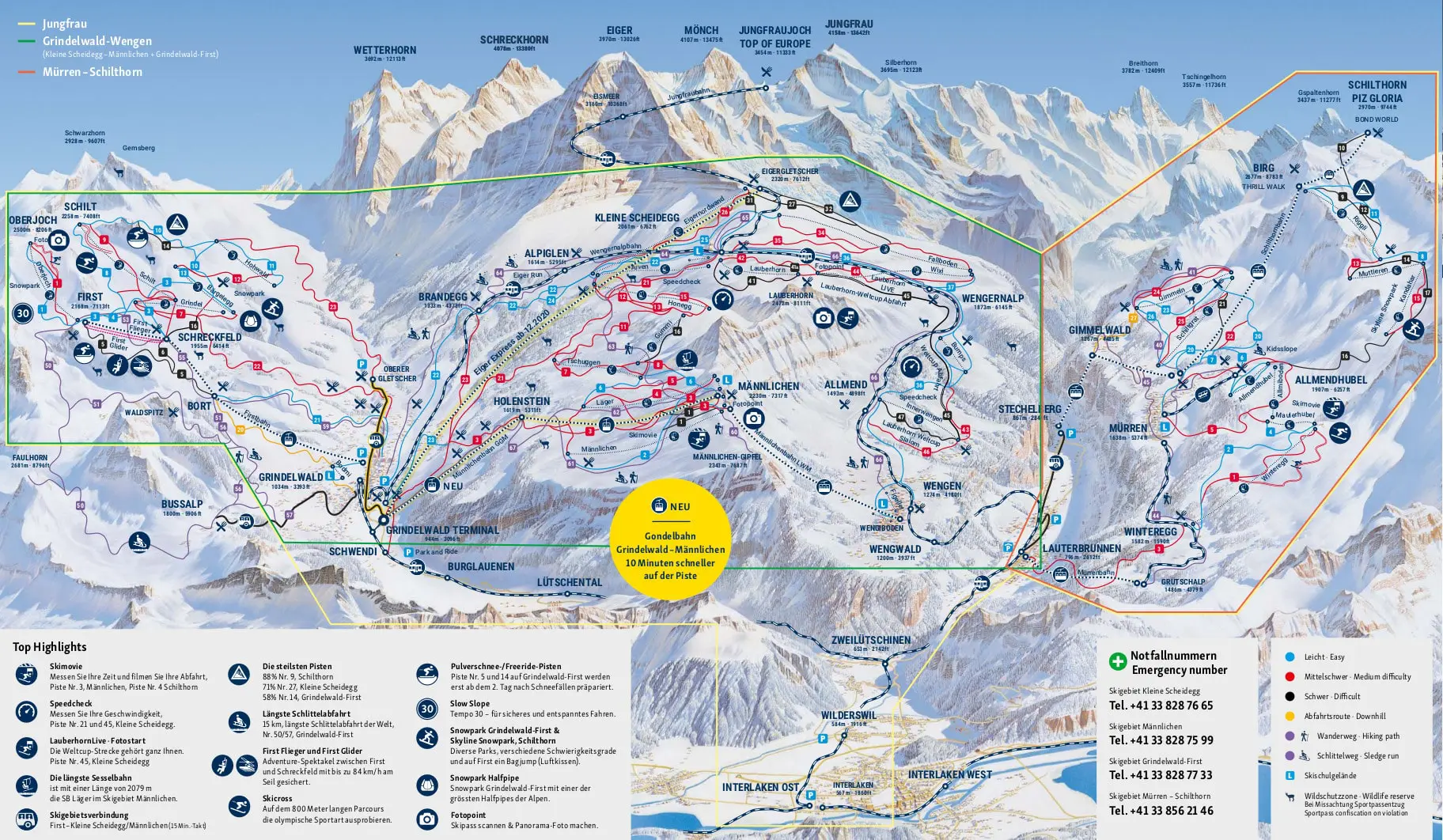 Jungfrau Piste Map JPG