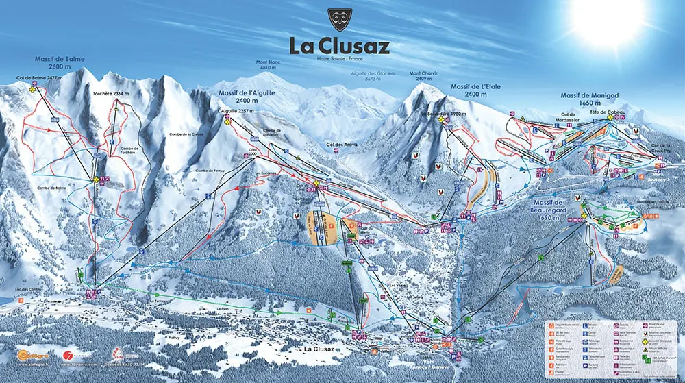 Frankrig - La-Clusaz-Pistekort