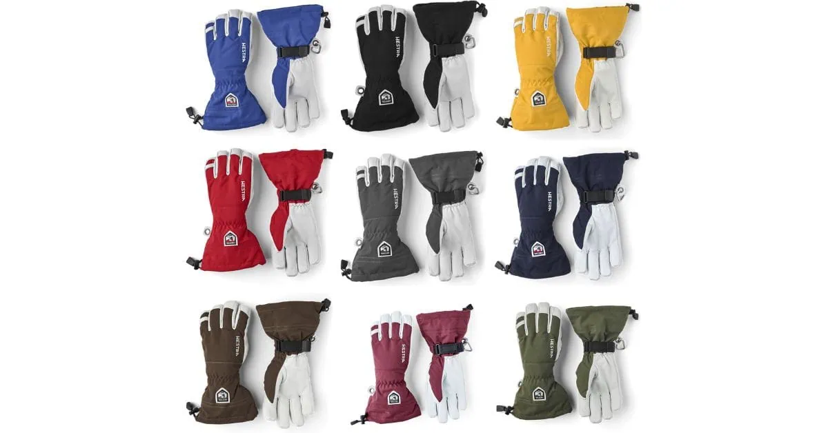Bedste Hestra Skihandsker: Topmodeller og kollektioner 1 Hestra Army Leather Heli Ski 5-finger