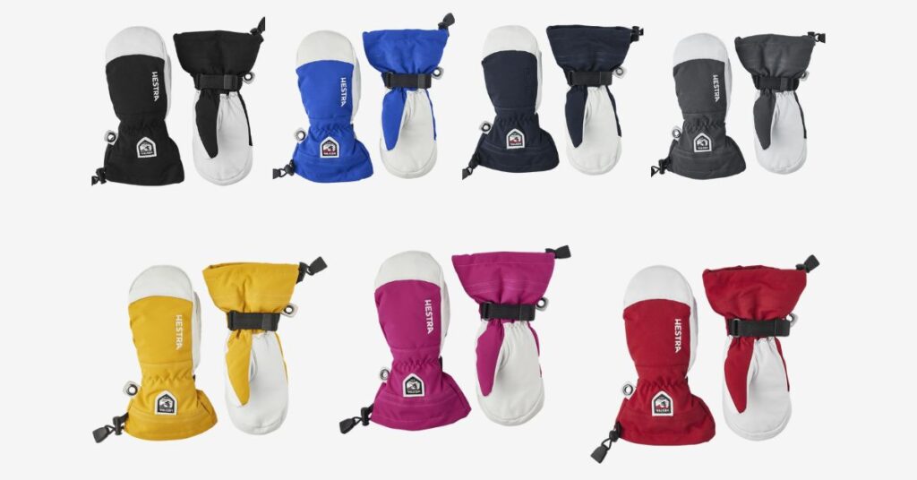 Bedste Hestra Skihandsker til Børn: Modeller 3 Hestra Army Leather Heli Ski Jr. Mitt