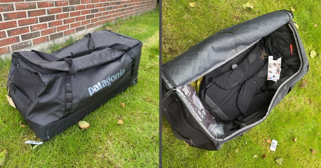 Test 100L Black Hole Wheeled Duffel Bag, Sort